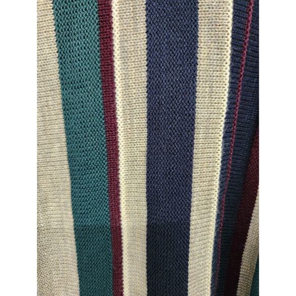 Vintage Sutter & Grant Sweater Oatmeal Burgundy Navy Green Sweater Medium - Picture 5 of 10